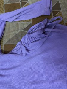 Lilac Ruched Long Sleeve Top