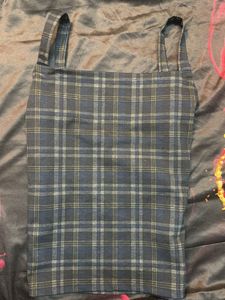 Blue Plaid Tank Top