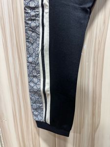 GUCCI GG Monogram Snake Print Black Jogger