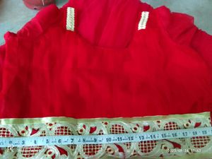 Full Flair Red Princess Gown