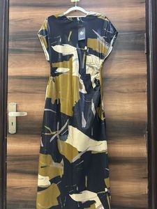 Stylish Abstract Print full length Dress