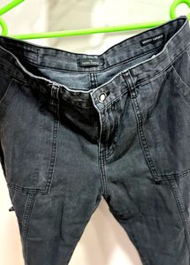 Stylish Grey Cargo Jeans