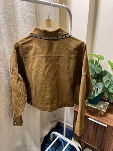 Brown Chain Detail Jacket