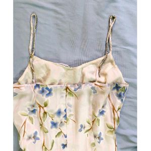 Elegant Floral Print Slip Dress