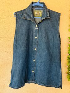 Sleeveless Denim Tunic Top
