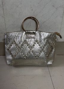 Sparkly Silver Clutch Bag