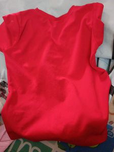 Vibrant Red Long Sleeve Top