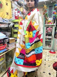 Colorful Patchwork Ethnic Saree