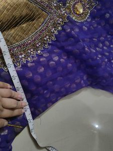 Elegant Purple &amp; Gold kurti anarkali