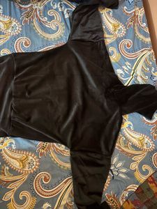 Black velvet Pullover Hoodie