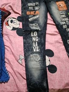 Men's Graphic Print Jeans