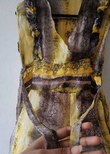 Snakeskin Print Sleeveless Dress