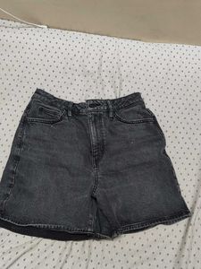 Grey  Denim Shorts