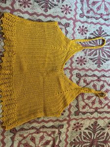 Crochet Camisole Top - Yellow