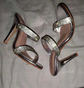 Wifes Sparkly Heeled Mules
