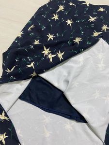 Royal Blue Printed Skirt