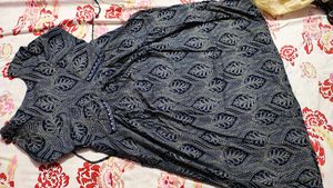 Stylish Blue Printed Kurta (XXL)