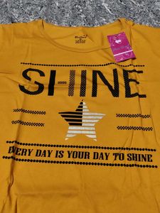 Yellow "Shine" long T-Shirt