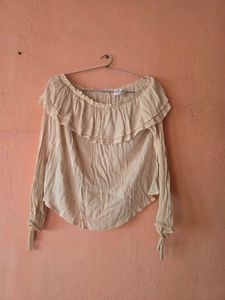 Bohemian Off-Shoulder Ruffle Top