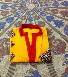 Stylish Men's Yellow Kurta