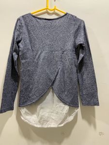 Imported Cute High Low Top with Butterflies