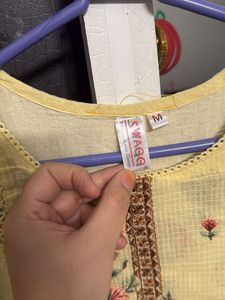 Yellow Embroidered Kurta Set