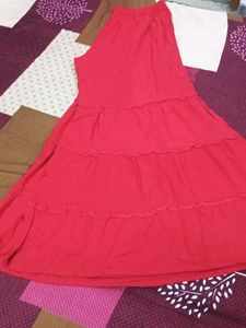 Elegant Teal Kurti with Gold &amp; Red Floral Print
