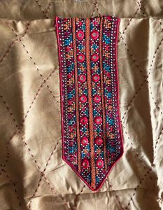 Golden Dress Material with Border