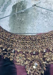 Maroon Embroidered Ethnic Gown perfect for L/M