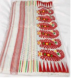 Elegant Striped Saree with Embellished Border