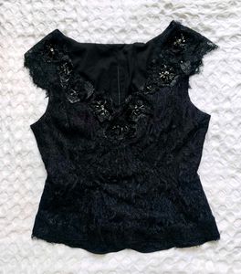 Elegant Black Lace Blouse