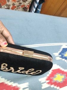 Bride Embroidered Clutch