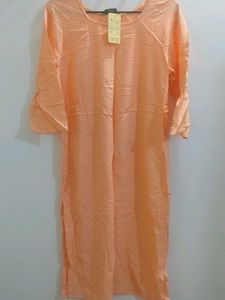 Peach Printed Kurta