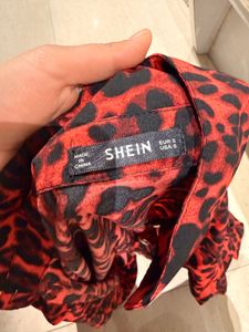 Animal Print Button-Down Shirt