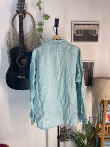 Uniqlo Light Blue Linen Shirt