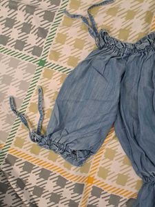 Denim Off-Shoulder Dress