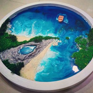 An ocean art for wall decor or table. Creative res