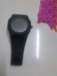 Stylish Black Watch with Arabic Numerals