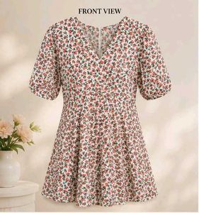 Puff Sleeve Floral Dress❤️❤️❤️