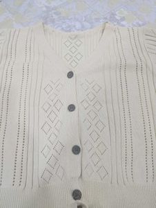 Cream Ruffle Crop Top