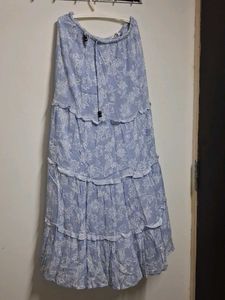 Boho Tiered Floral Maxi Skirt