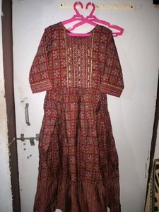 cotton anarkali dress with dupatta