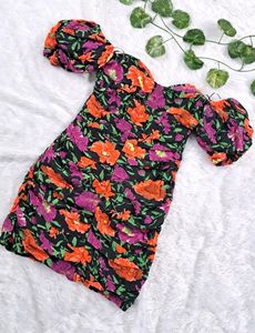 Zara Gathered Bustier Dress