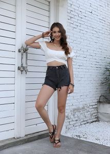 H&M Textured Crop Top