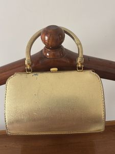 Vintage Gold "Italy" Clutch Handbag