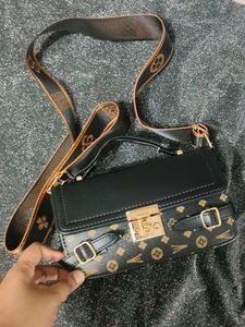 Stylish Satchel Bag with Monogram Strap