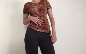 Stylish Printed Round-Neck Top