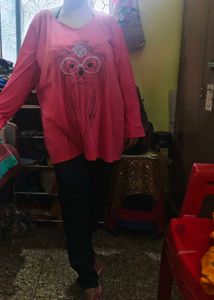 Vibrant Pink Graphic T-Shirt