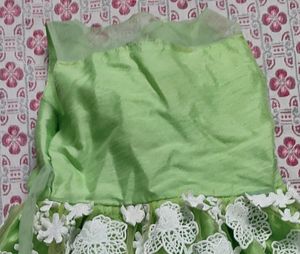 Girls Green Netted Frock