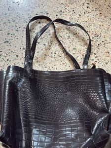 Chic Croc Embossed Tote Bag